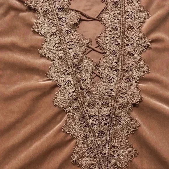 Velvet lace‎ back tank Sz S - Picture 7 of 7